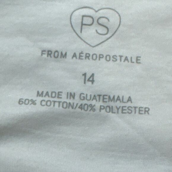 PS Aeropostale Girls 12 White Retro Camera  Glitter Fringed Tank - Picture 5 of 5